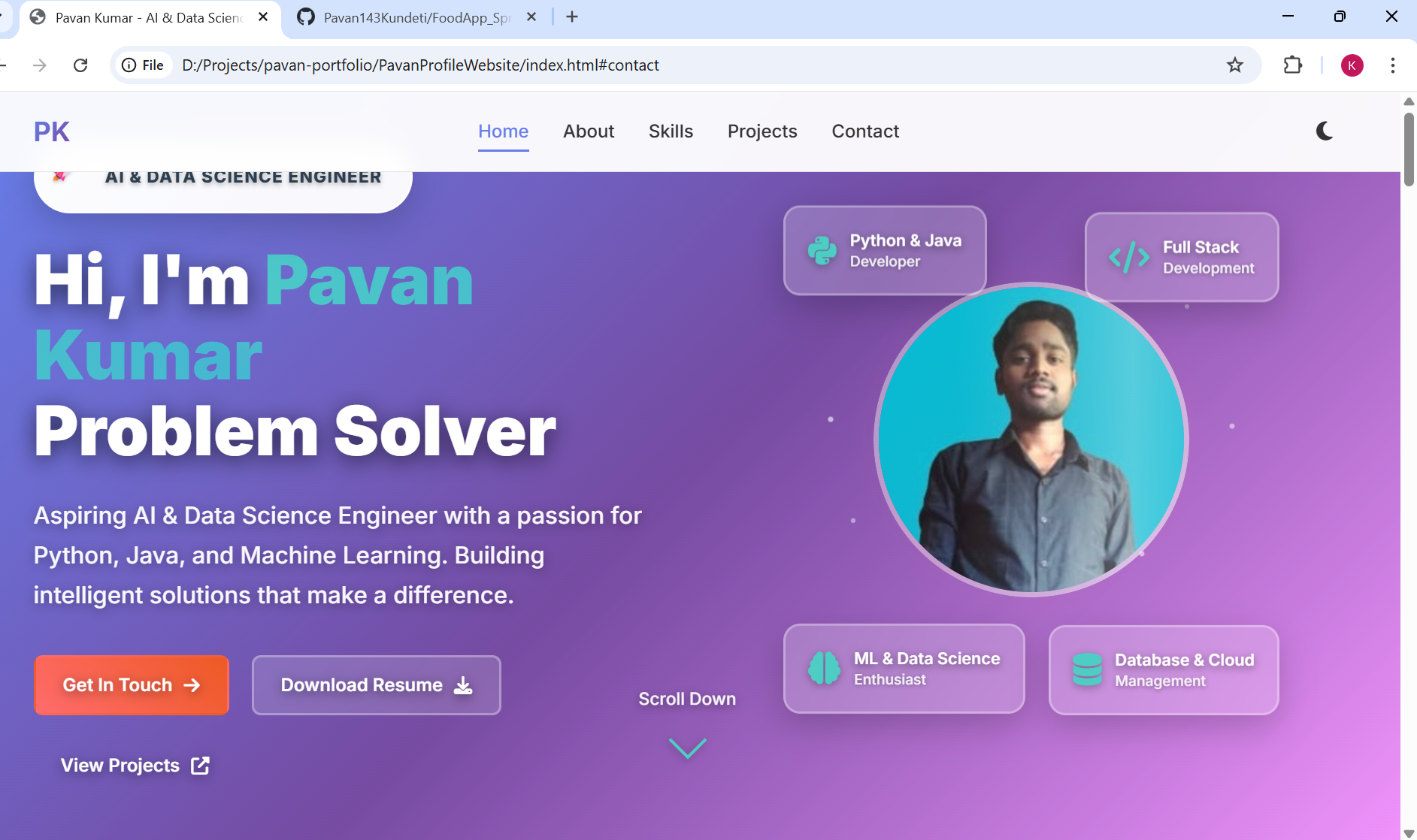 Personal Portfolio Website
